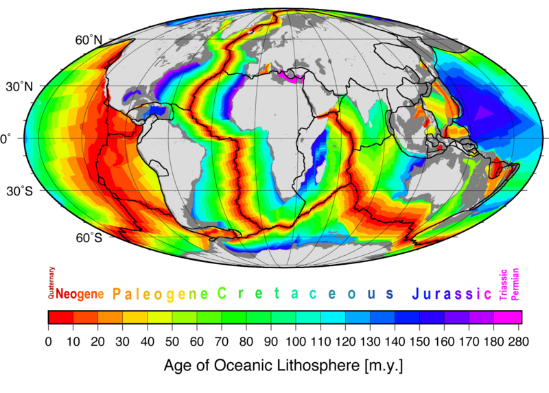 Sea floor spread theory and Evidence Upsc